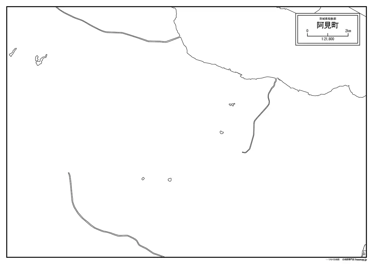 海岸線、川や池のみ記載