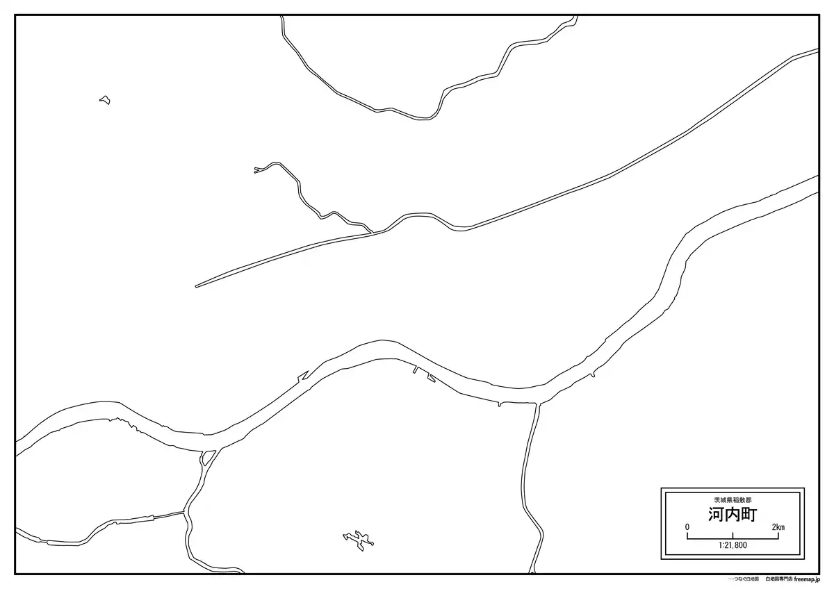 海岸線、川や池のみ記載