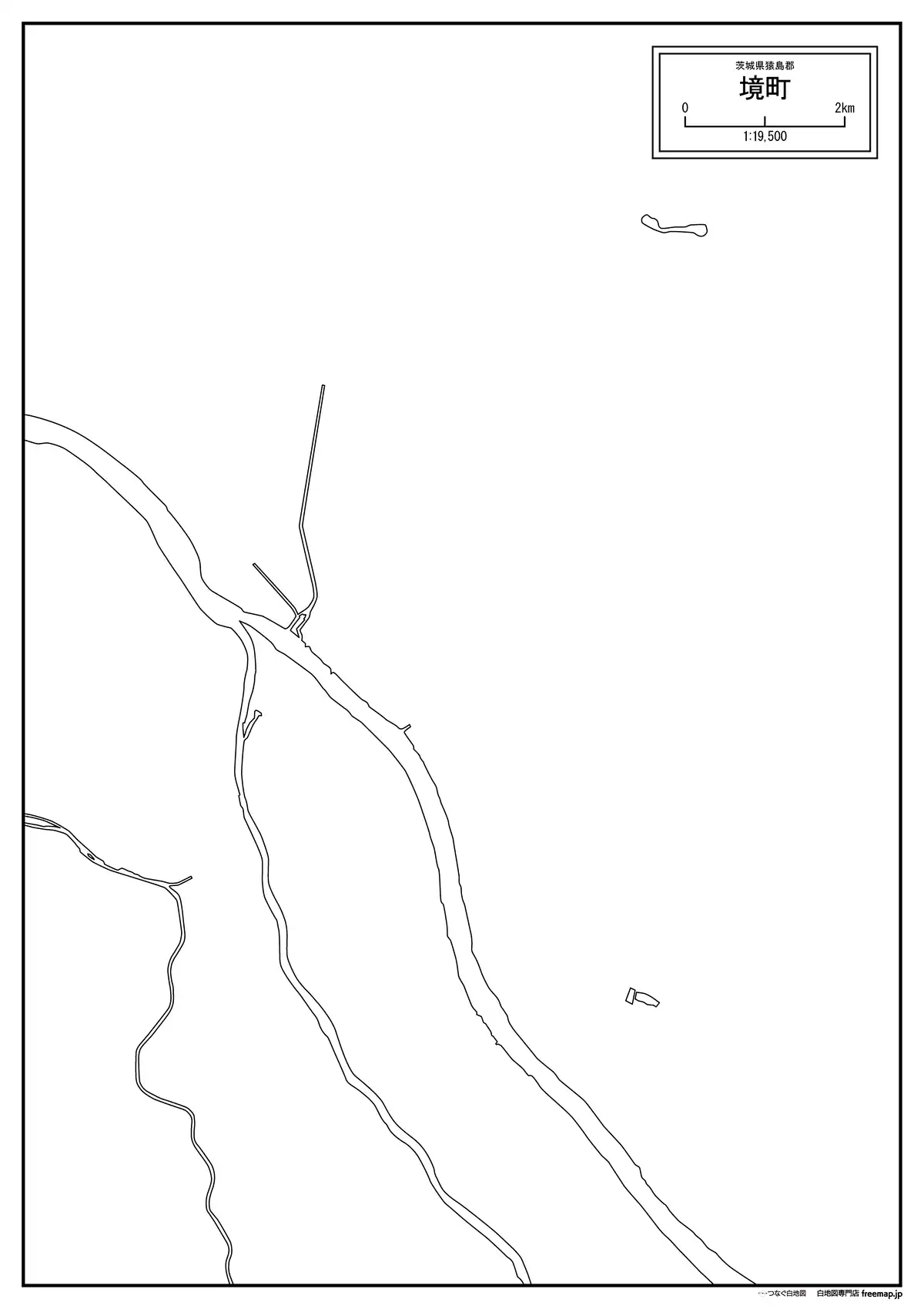 海岸線、川や池のみ記載