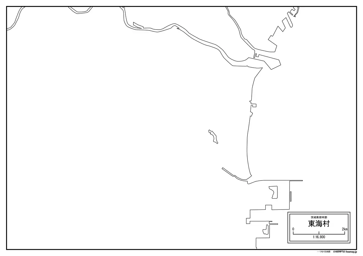 海岸線、川や池のみ記載