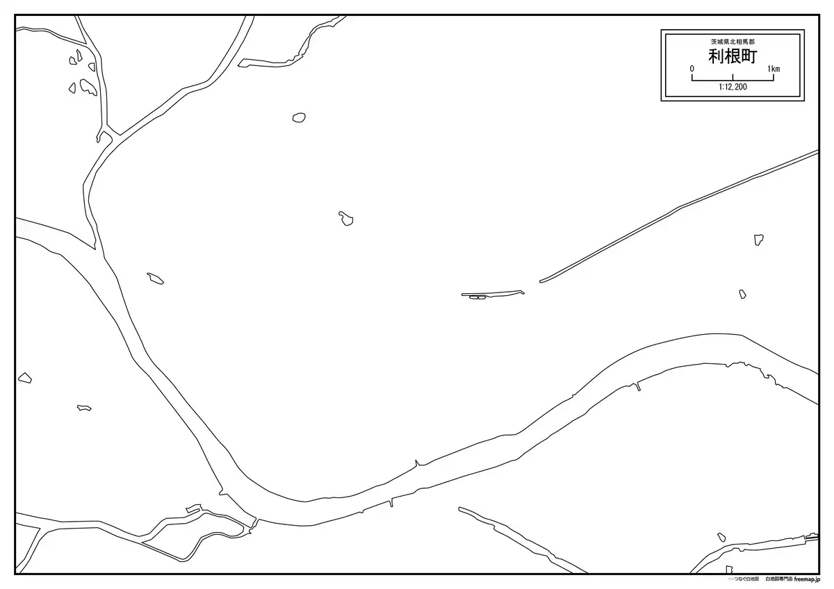 海岸線、川や池のみ記載