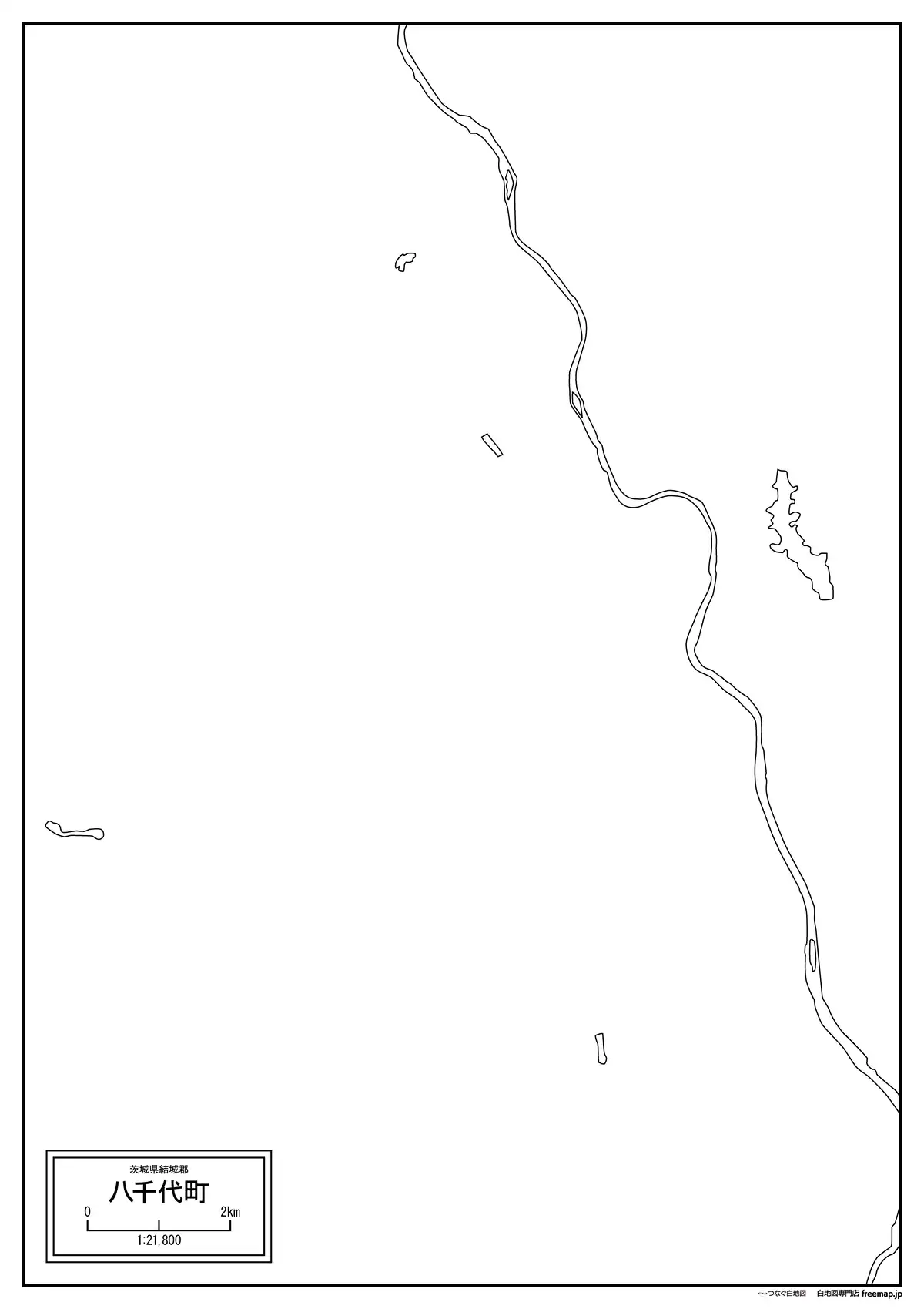 海岸線、川や池のみ記載