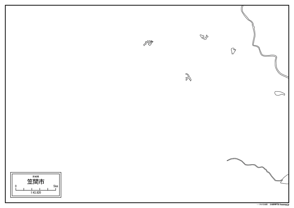 海岸線、川や池のみ記載