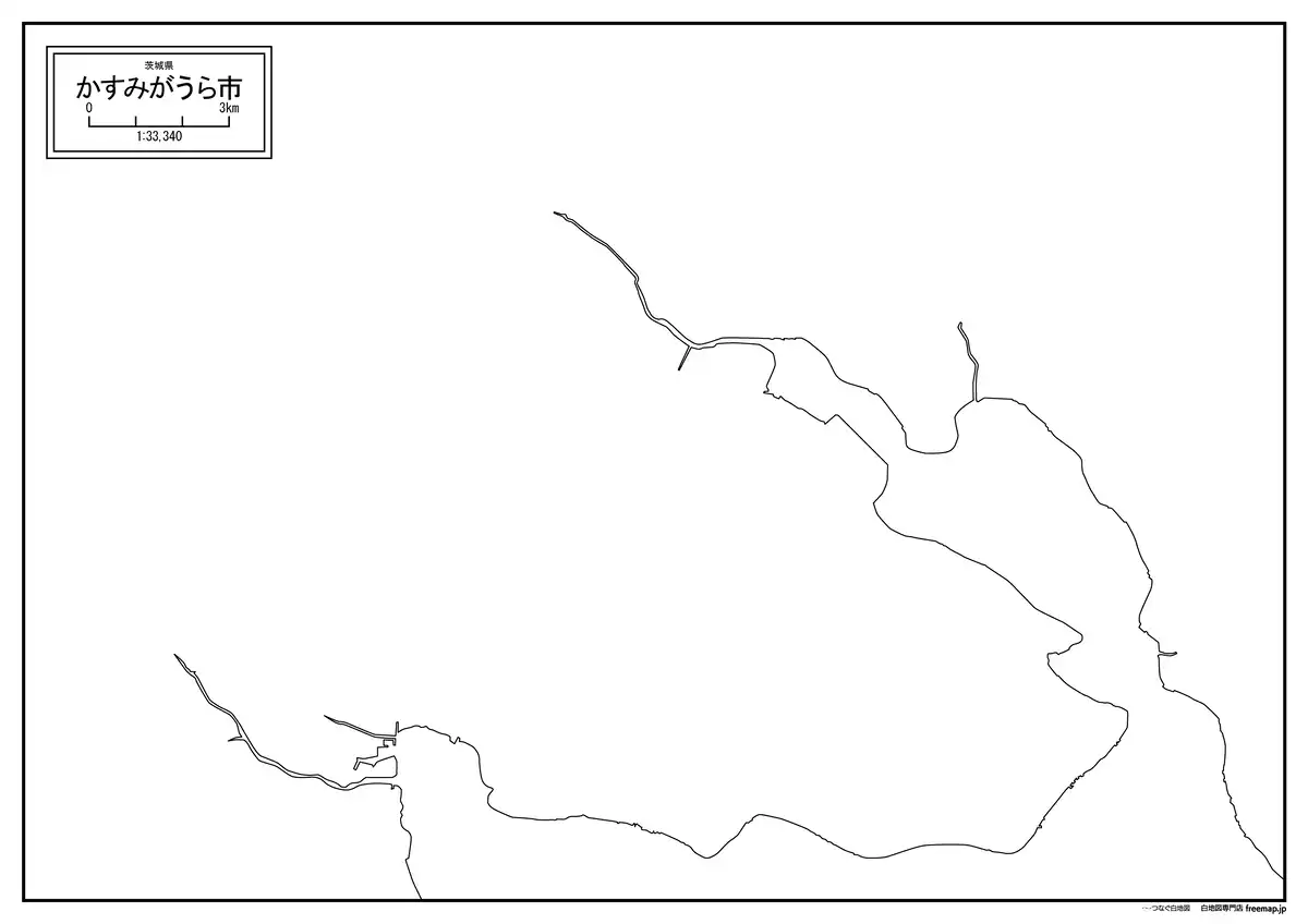 海岸線、川や池のみ記載
