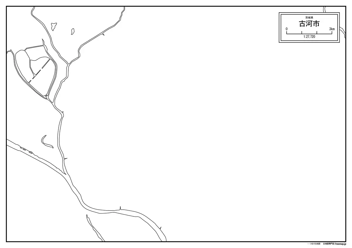 海岸線、川や池のみ記載