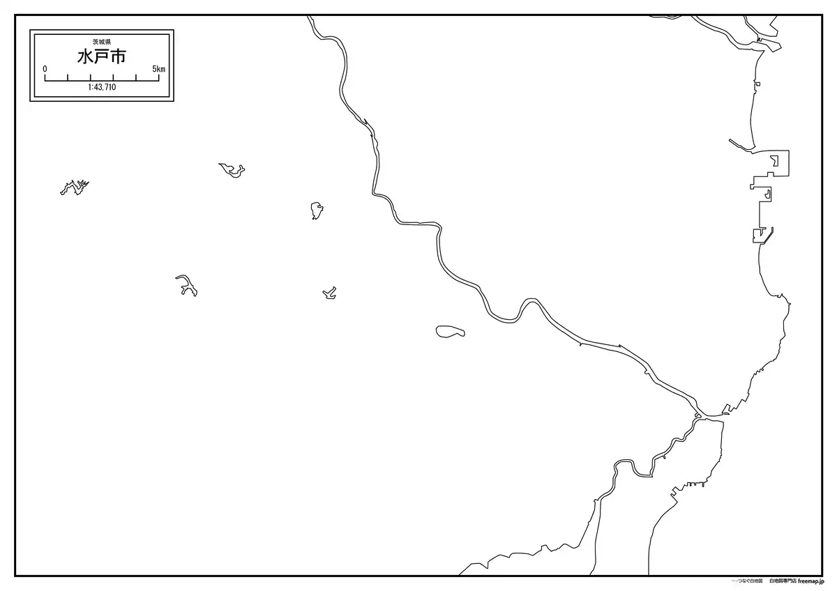 海岸線、川や池のみ記載