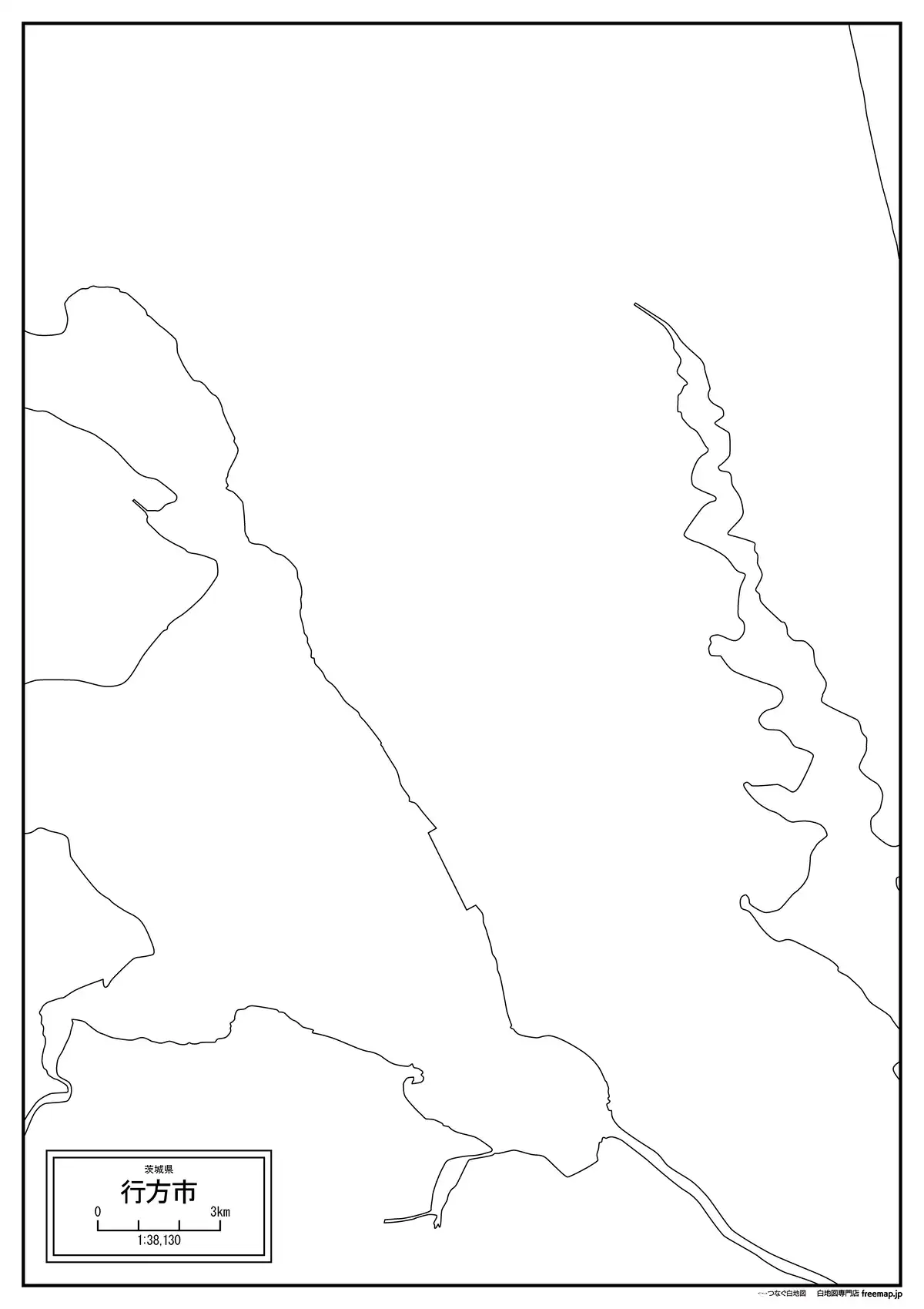 海岸線、川や池のみ記載