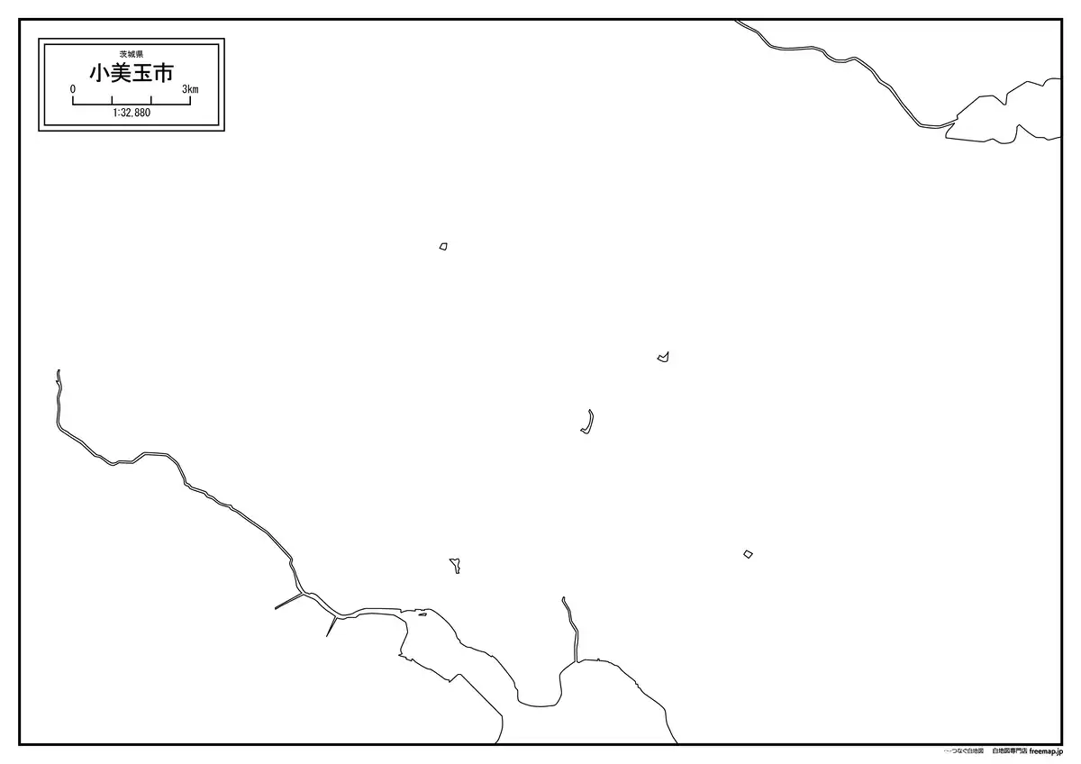 海岸線、川や池のみ記載