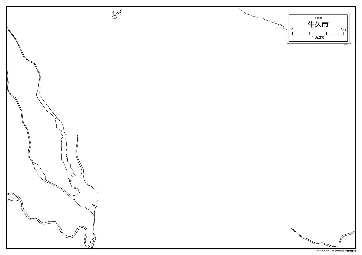 海岸線、川や池のみ記載