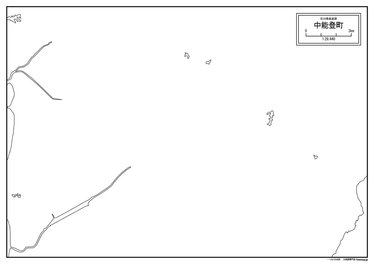 海岸線、川や池のみ記載