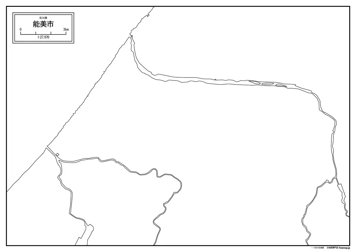 海岸線、川や池のみ記載