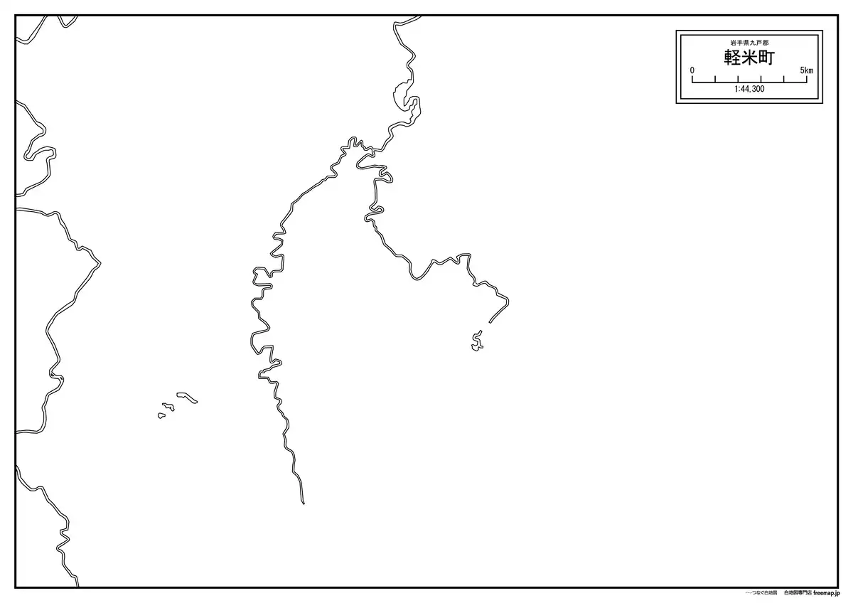 海岸線、川や池のみ記載