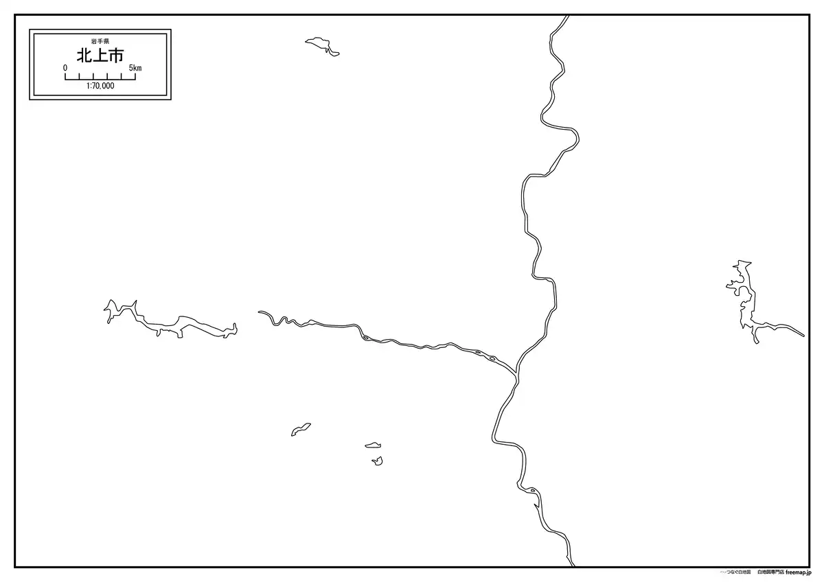 海岸線、川や池のみ記載