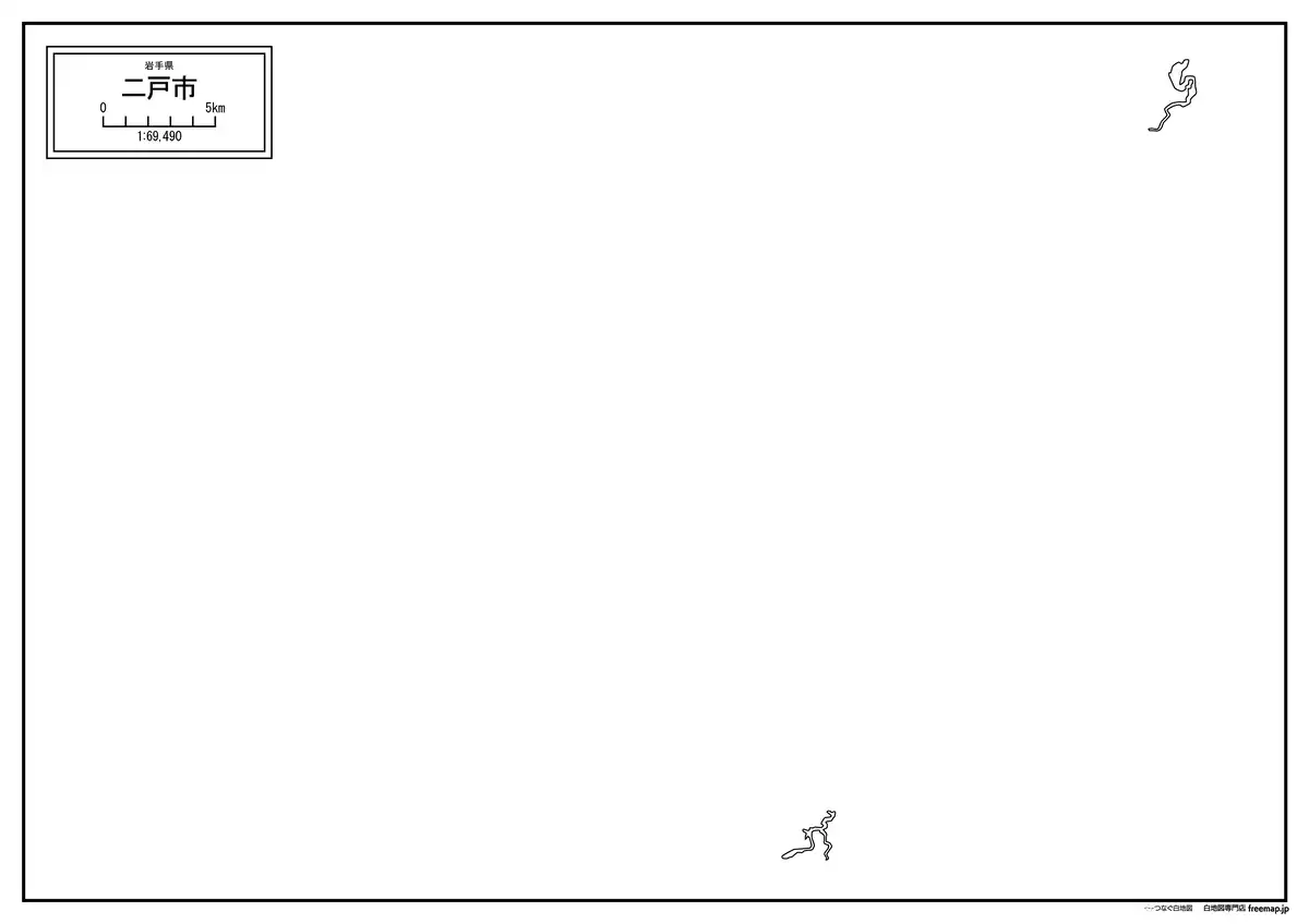 海岸線、川や池のみ記載