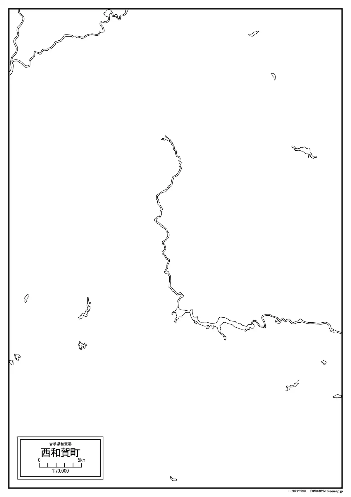 海岸線、川や池のみ記載