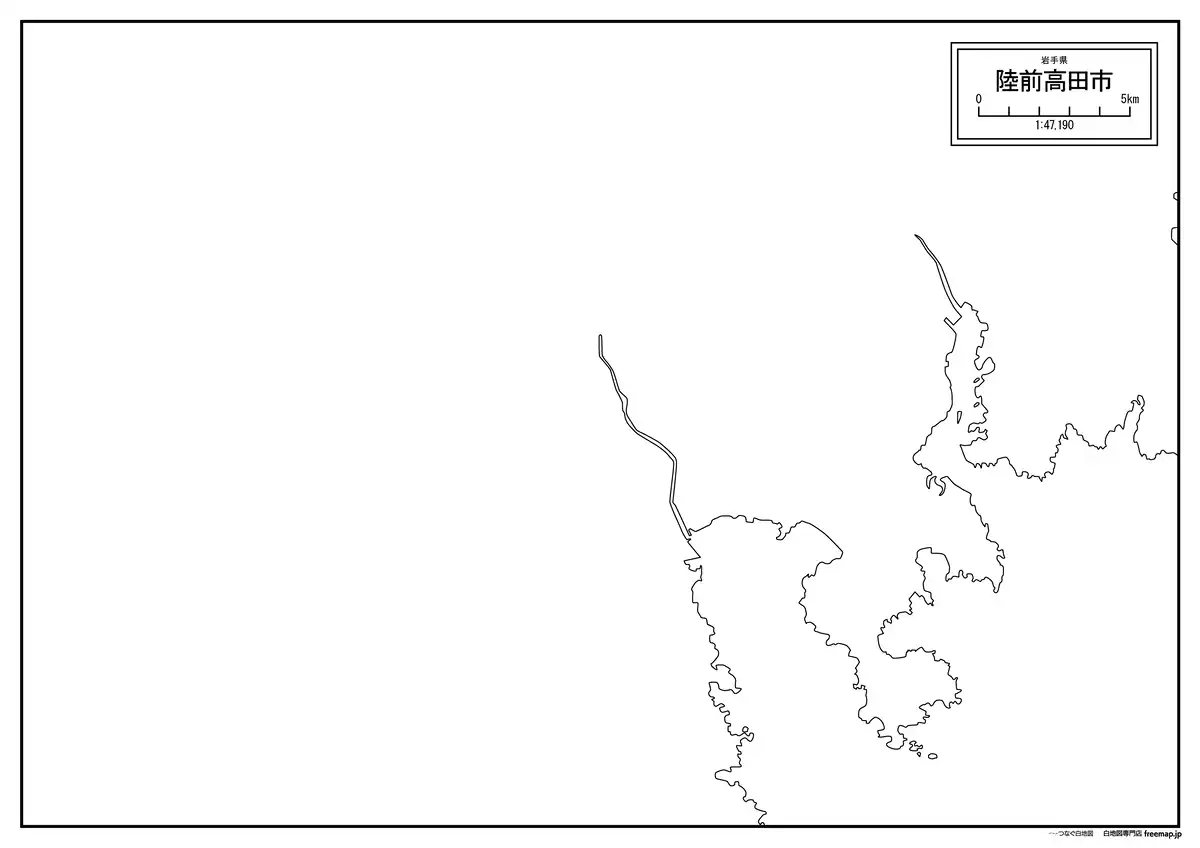 海岸線、川や池のみ記載