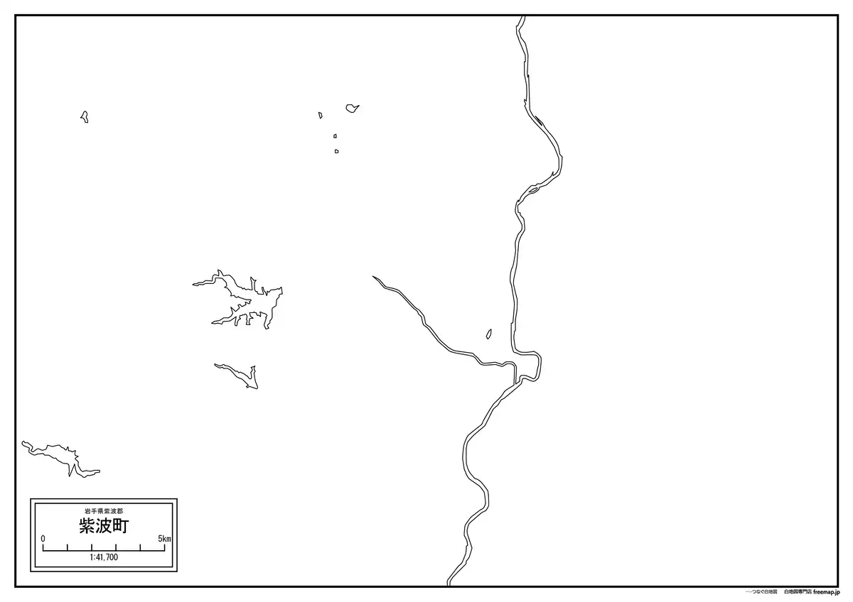 海岸線、川や池のみ記載
