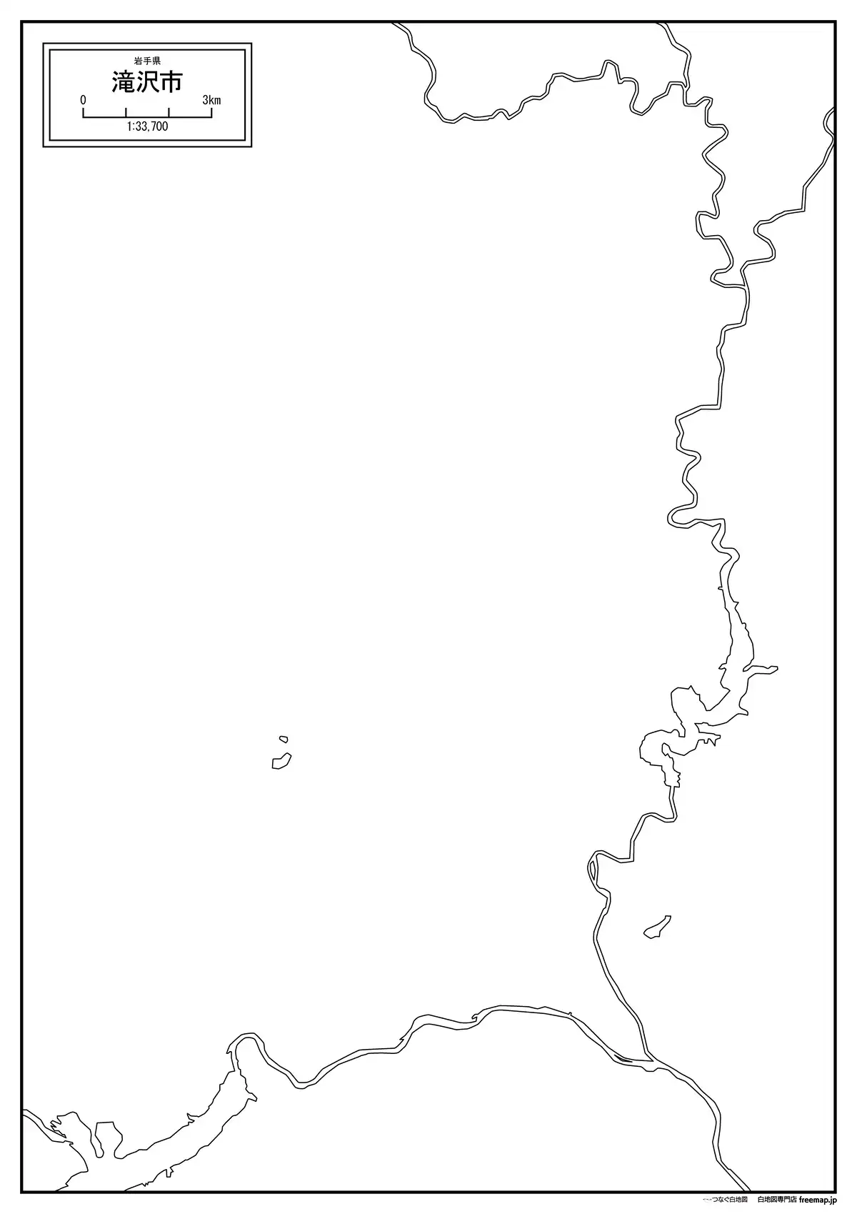 海岸線、川や池のみ記載