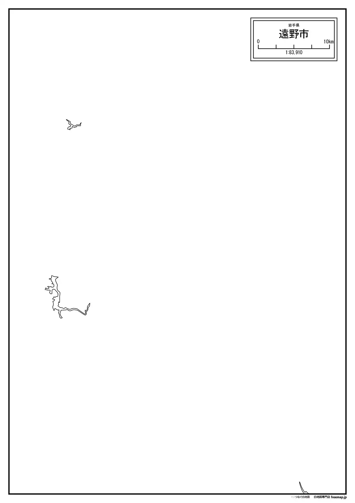 海岸線、川や池のみ記載