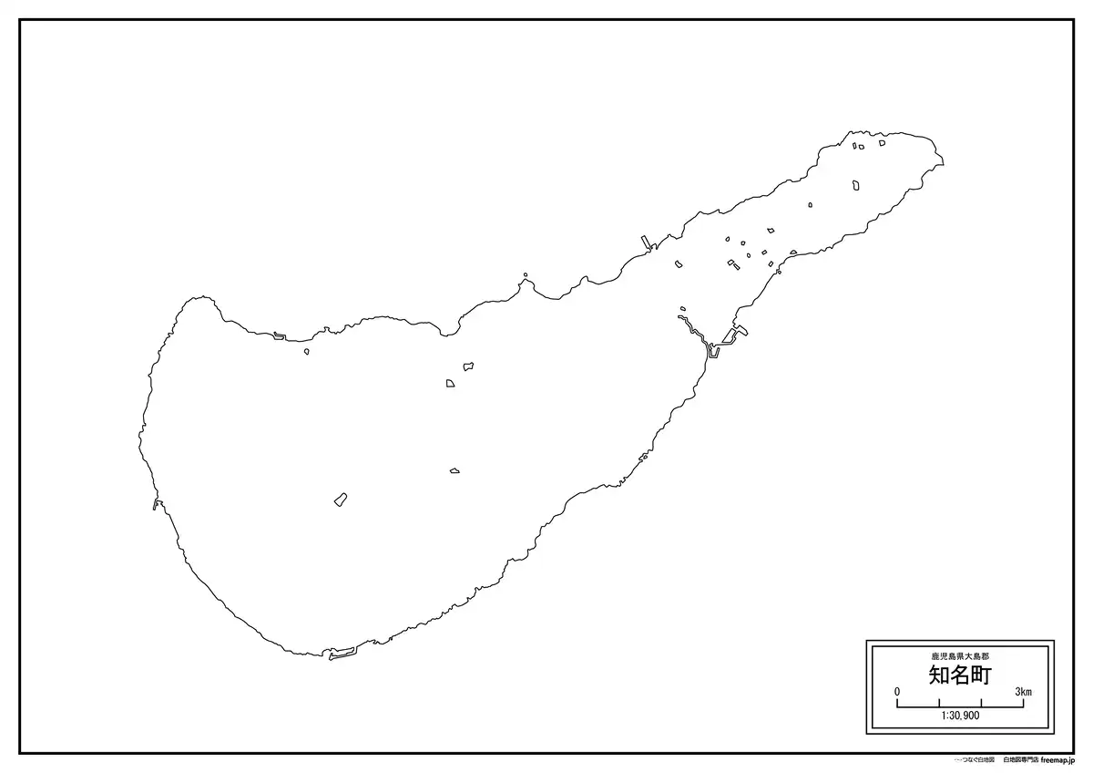 海岸線、川や池のみ記載
