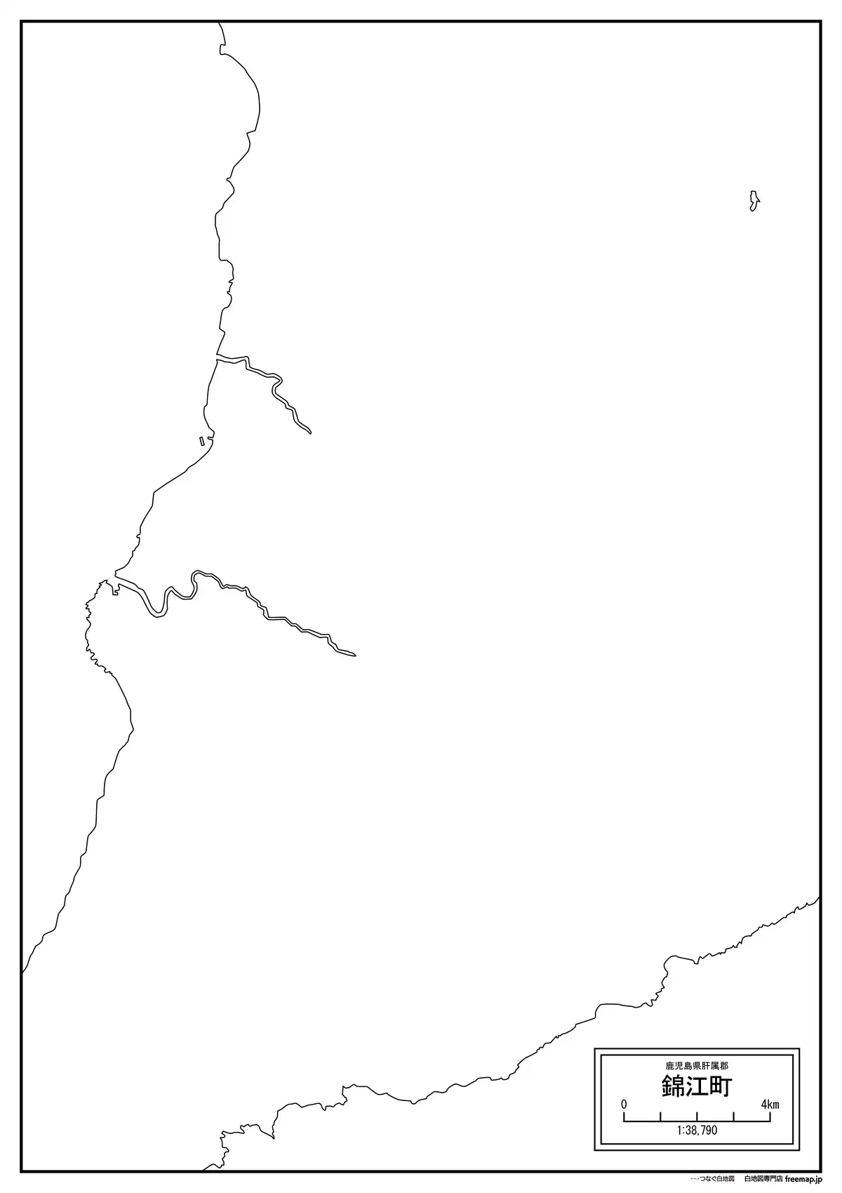 海岸線、川や池のみ記載