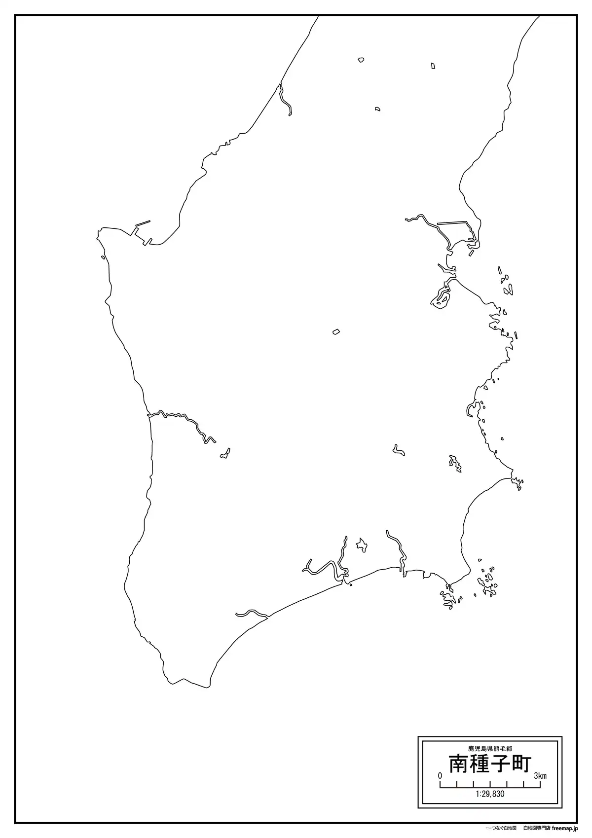 海岸線、川や池のみ記載