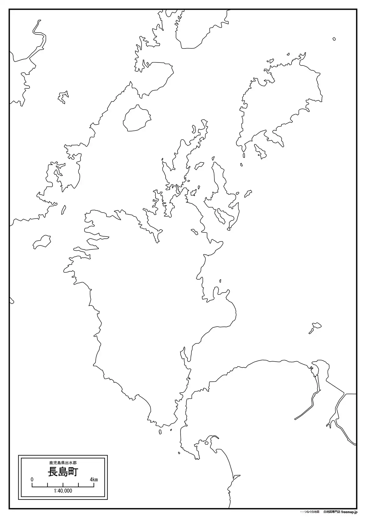 海岸線、川や池のみ記載