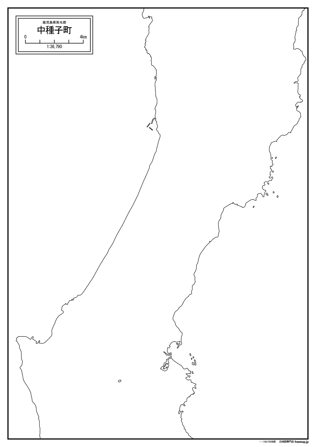 海岸線、川や池のみ記載
