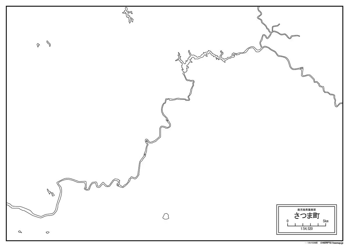 海岸線、川や池のみ記載