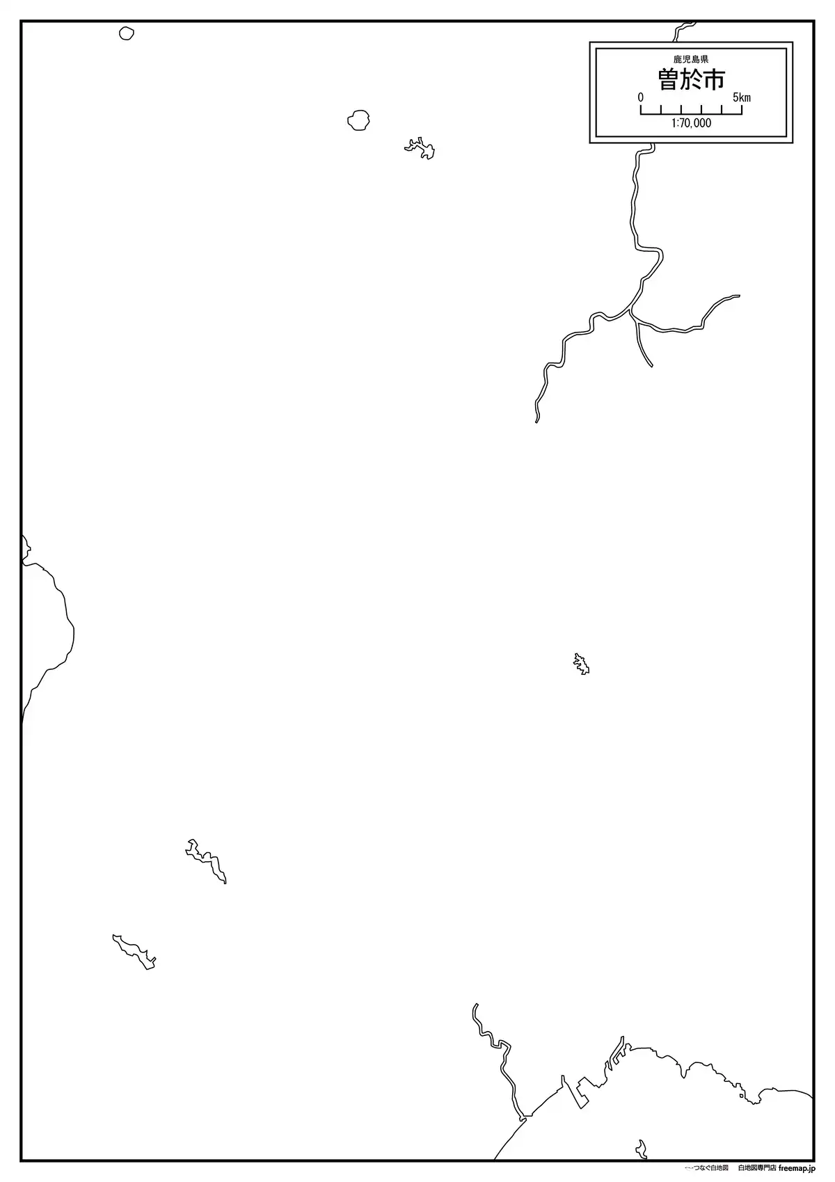 海岸線、川や池のみ記載