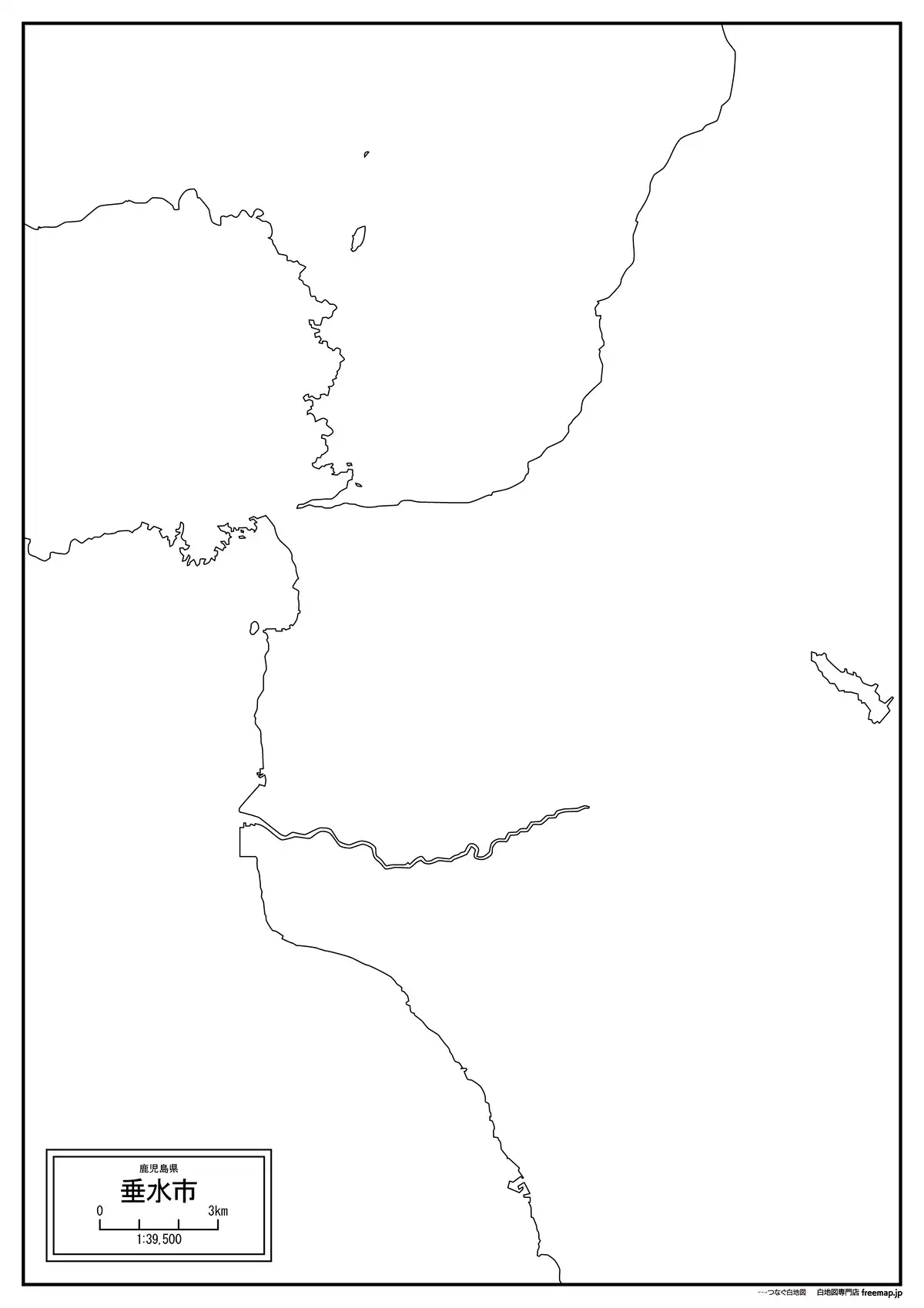 海岸線、川や池のみ記載