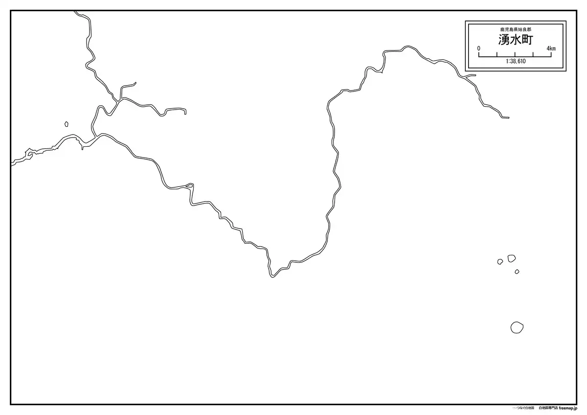 海岸線、川や池のみ記載