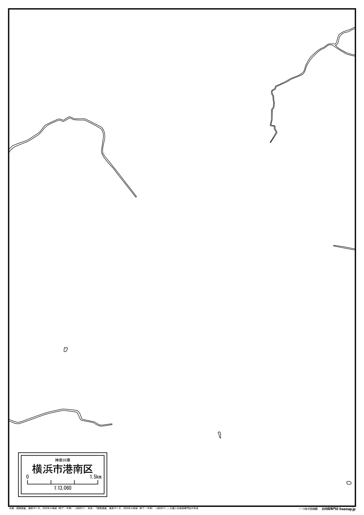 海岸線、川や池のみ記載
