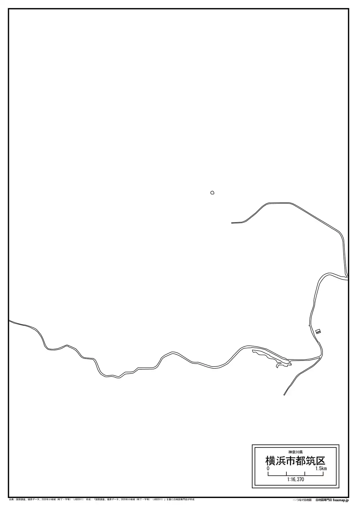 海岸線、川や池のみ記載