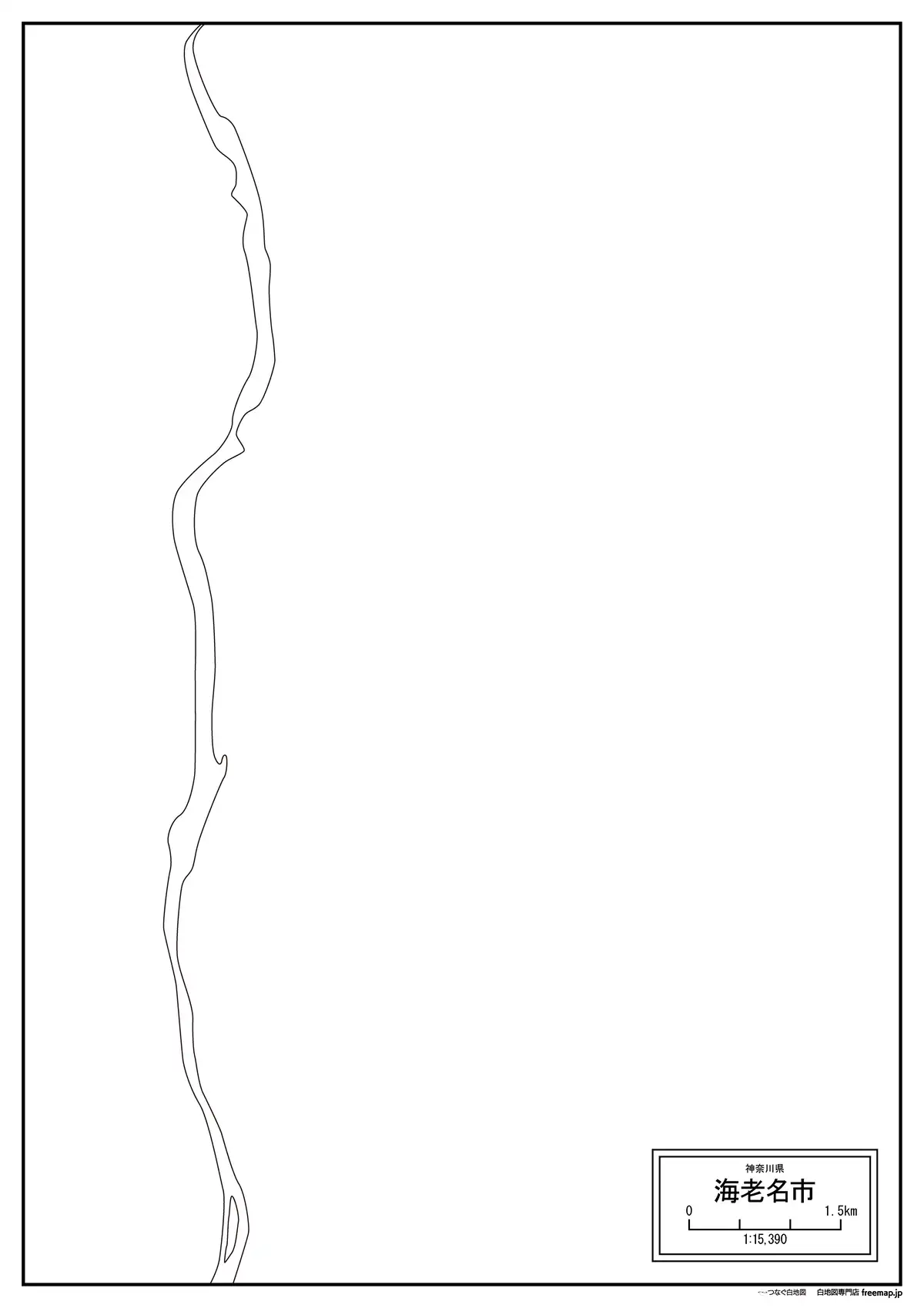 海岸線、川や池のみ記載