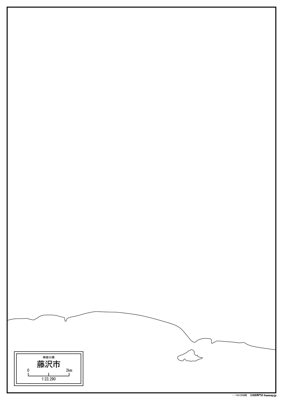 海岸線、川や池のみ記載