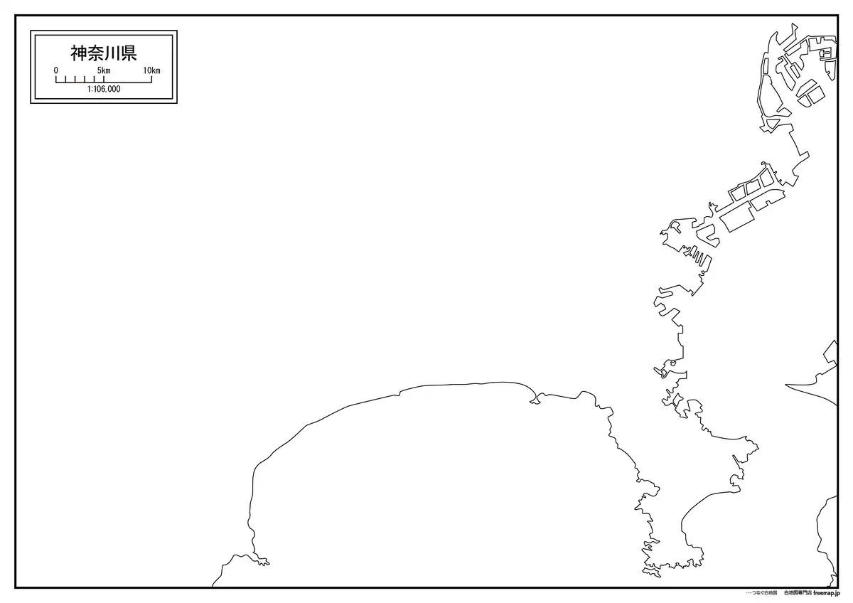 海岸線、川や池のみ記載