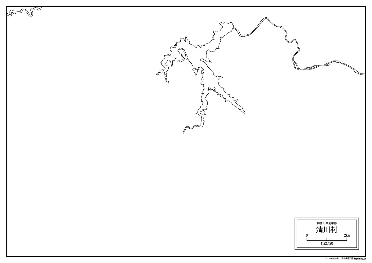 海岸線、川や池のみ記載