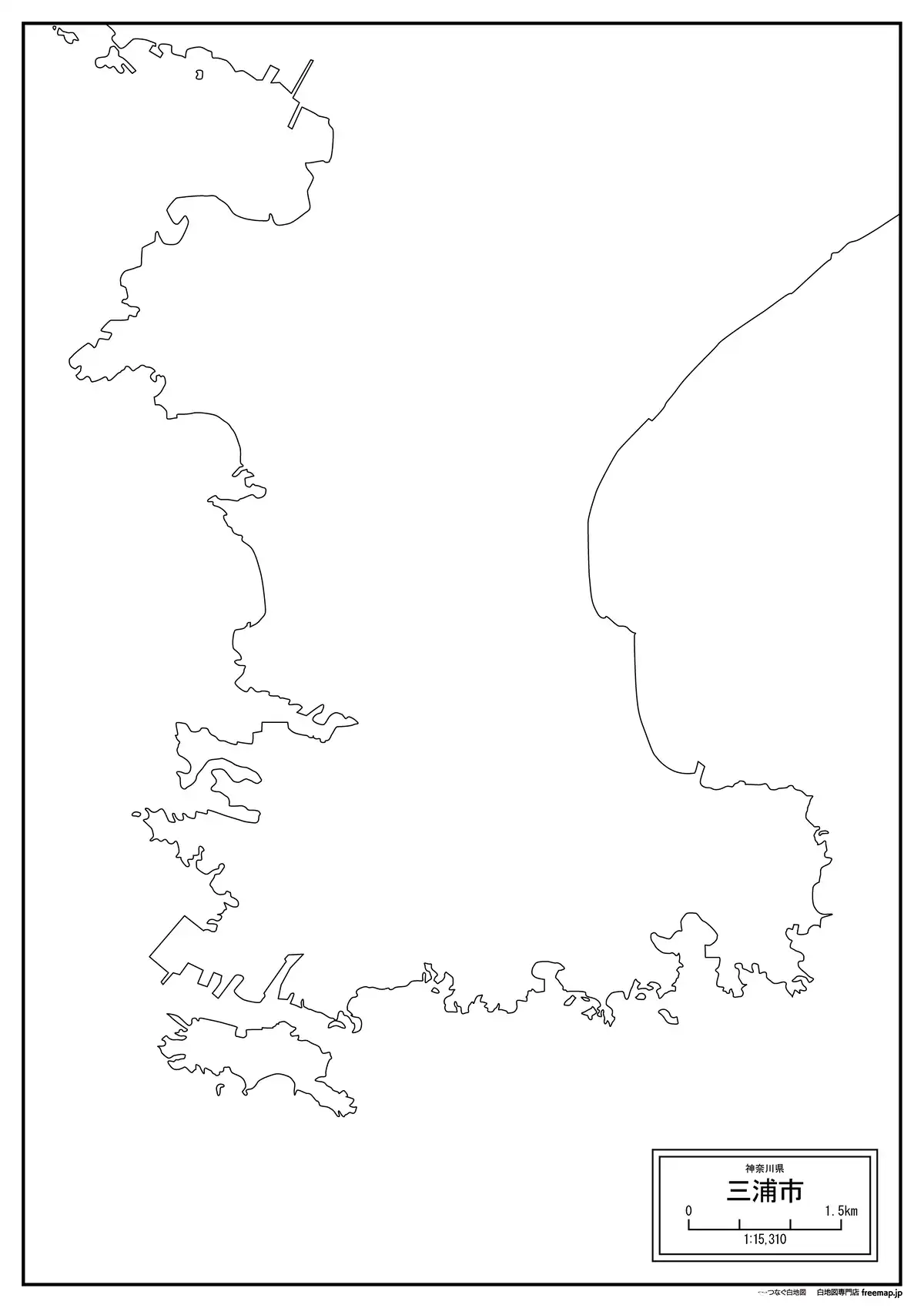海岸線、川や池のみ記載