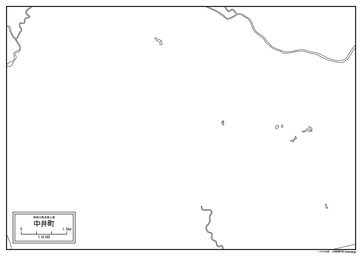 海岸線、川や池のみ記載