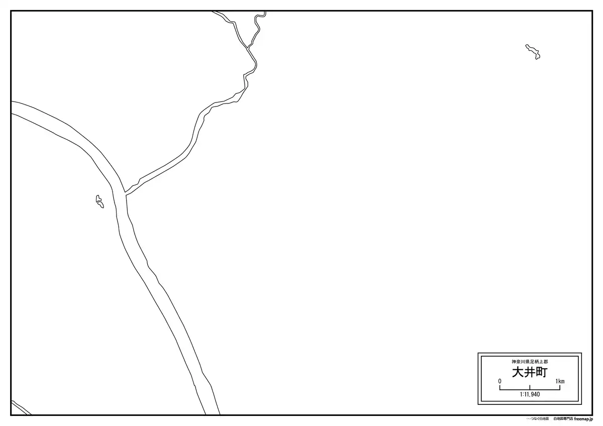 海岸線、川や池のみ記載