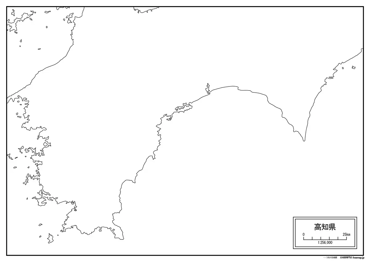 海岸線、川や池のみ記載