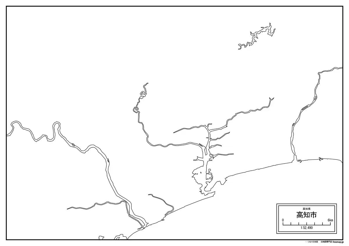 海岸線、川や池のみ記載