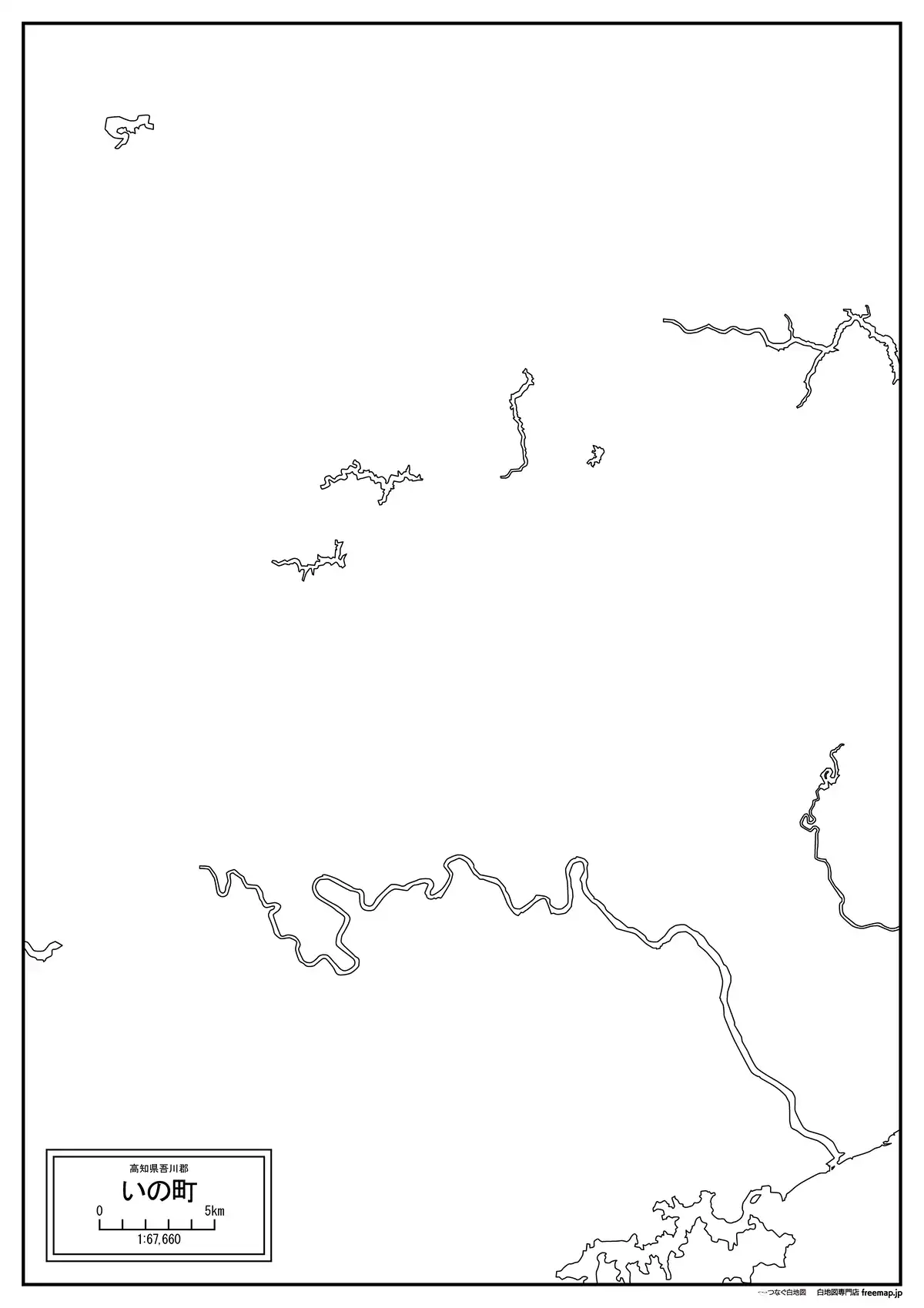 海岸線、川や池のみ記載