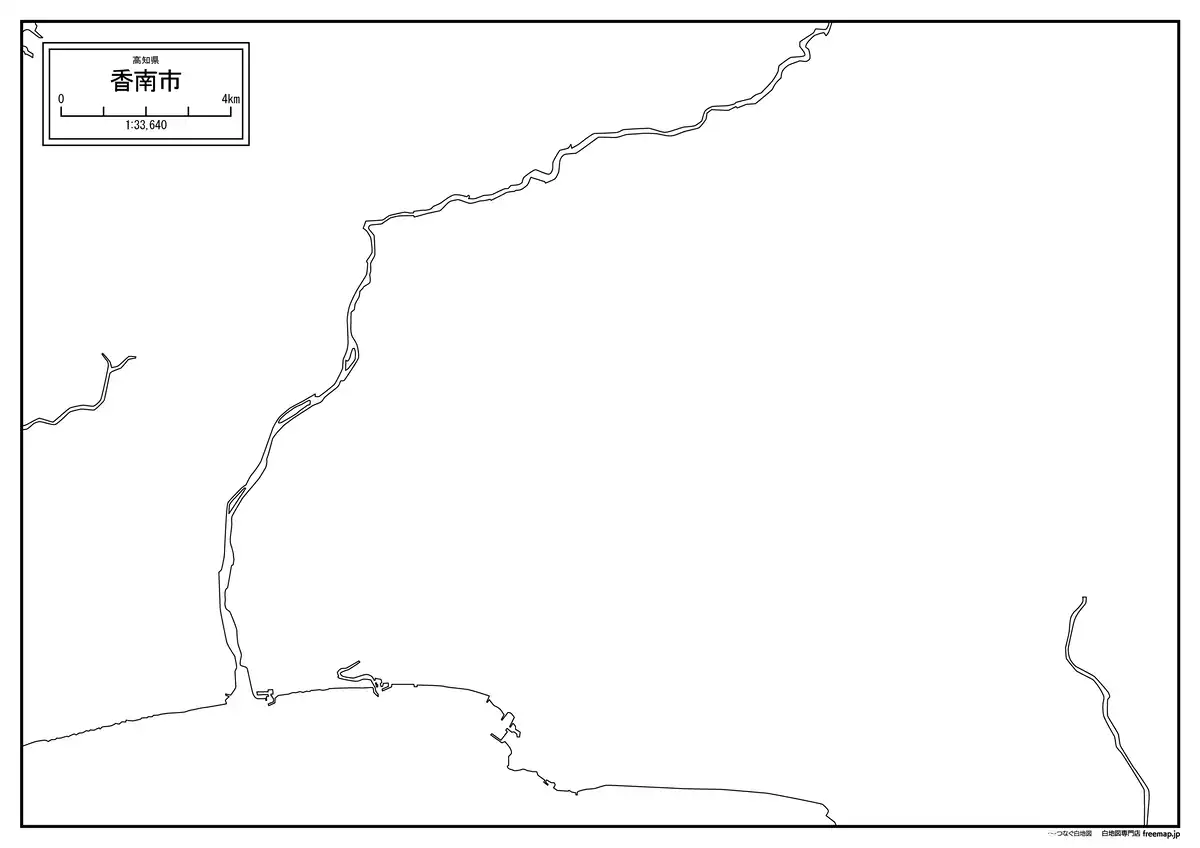海岸線、川や池のみ記載