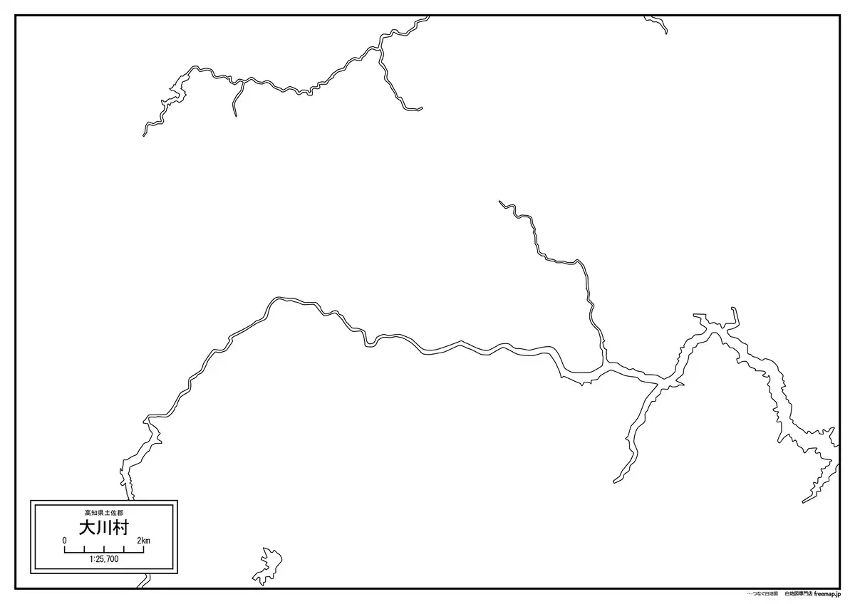 海岸線、川や池のみ記載