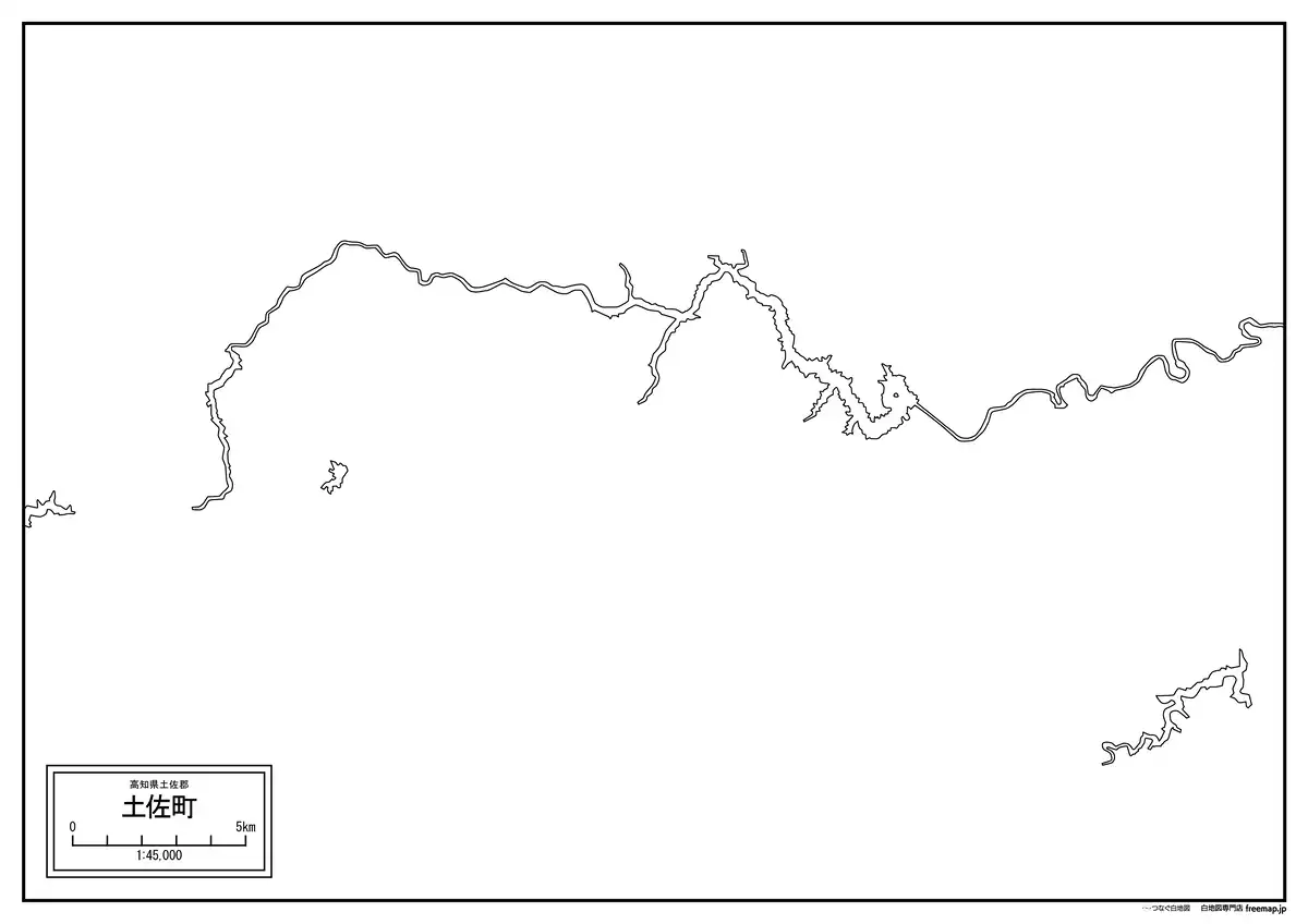 海岸線、川や池のみ記載