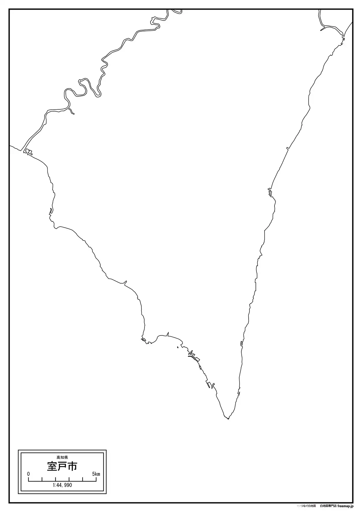 海岸線、川や池のみ記載