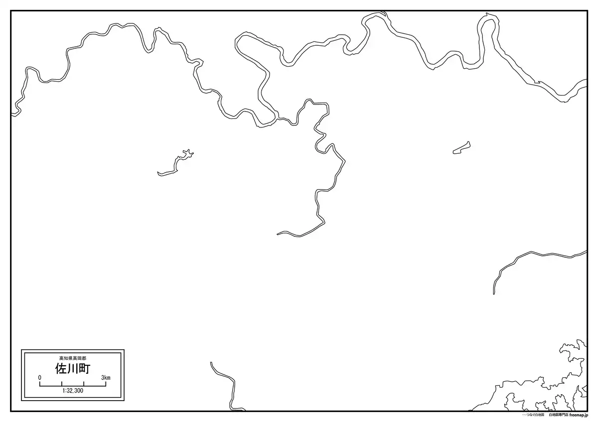 海岸線、川や池のみ記載