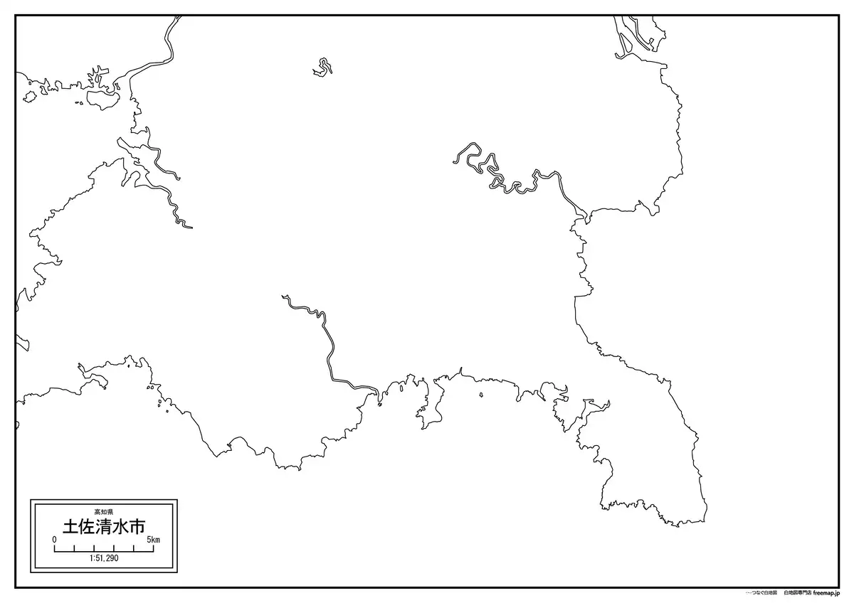 海岸線、川や池のみ記載
